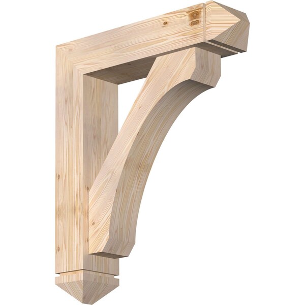 Ekena Millwork Legacy Arts and Crafts Smooth Bracket w/ Offset Brace, Douglas Fir, 7 1/2"W x 32"D x 38"H BKT0806X32X38LEC03SDF - main